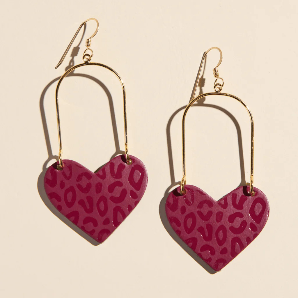 Burgundy Posh Leopard Heartthrobs | Nickel and Suede