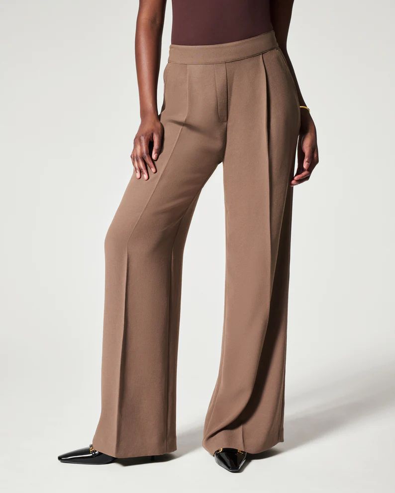 Carefree Crepe Pleated Trouser | Spanx