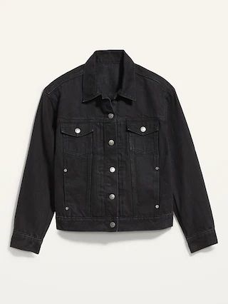 Black-Wash Classic Jean Jacket for Women | Old Navy (US)