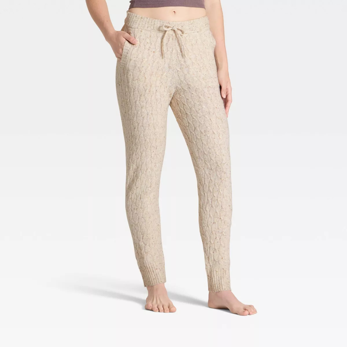 Women's Cashfeel Cable Knit Jogger Pants - Auden™ | Target