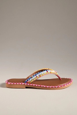 De Siena Beaded Thong Sandals | Anthropologie (US)