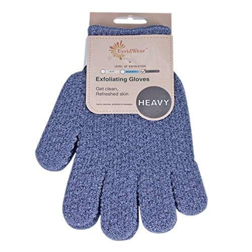 EvridWear Exfoliating Dual Texture Bath Gloves for Shower, Spa, Massage and Body Scrubs, Dead Ski... | Walmart (US)