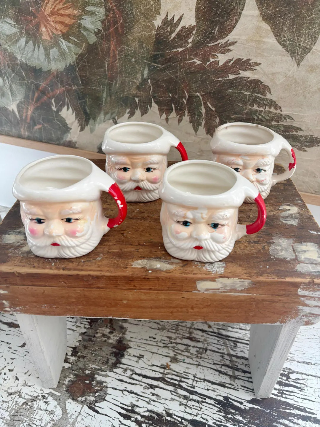 VINTAGE SANTA MUG • 4 Available! Marked Japan + Store Sticker • Mid-century Santa Claus Mug C... | Etsy (US)