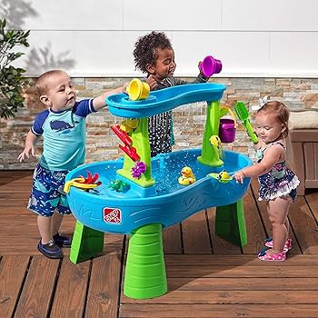 Step2 Rain Showers Splash Pond Toddler Water Table, Kids Water and Sand Activity Sensory Playset,... | Amazon (US)