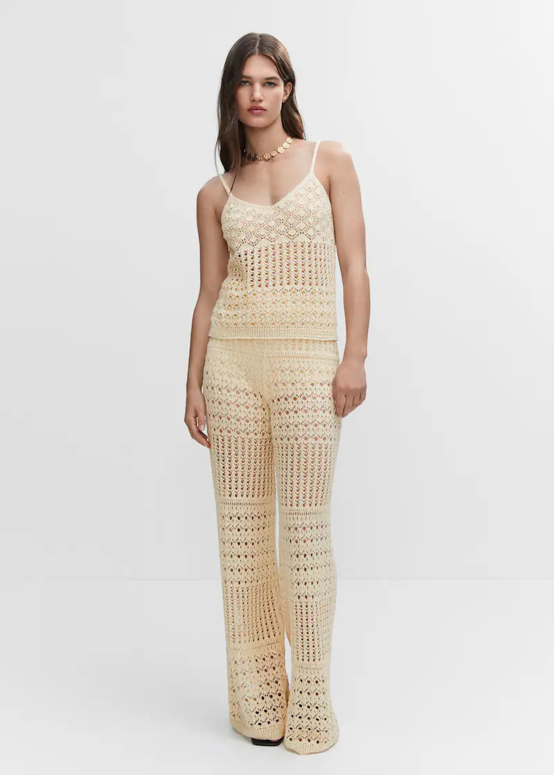 Openwork knit top | MANGO (US)