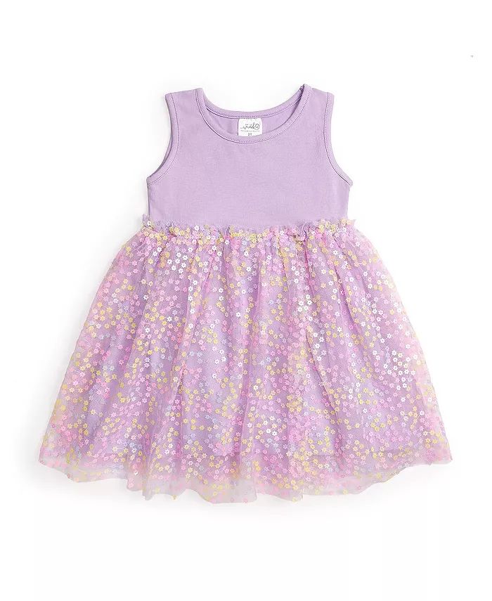 Little and Big Girls Lavender Confetti Flower Tank Tutu Dress | Macy's