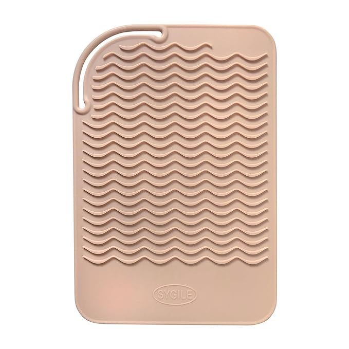 Sygile 11" X 7.5" Larger Size Heat Resistant Silicone Travel Mat, Anti-heat Pad for Hair Straight... | Amazon (US)