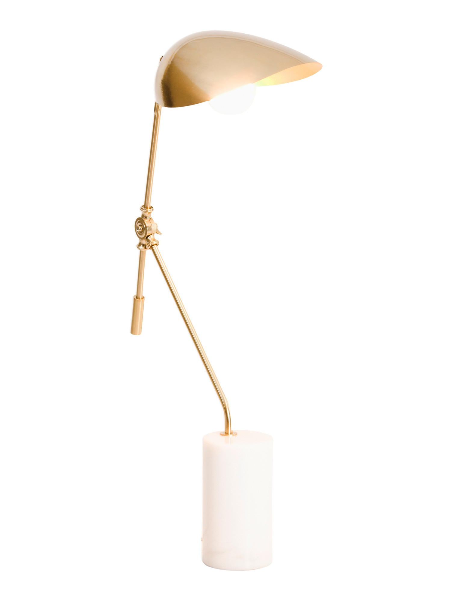 30in Metal Leaf Shade Marble Base Lamp | TJ Maxx