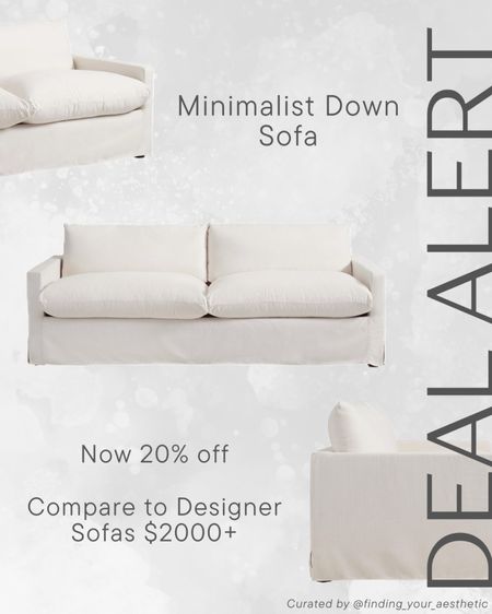 This popular down filled sofa from World Market is currently 20% off for Memorial Day Weekend Sale - compare to styles from Pottery Barn and Crate & Barrel that cost thousands. 

Slip cover couch // minimalist couch // neutral sofa // sale furniture 

#LTKSaleAlert #LTKHome #LTKFamily