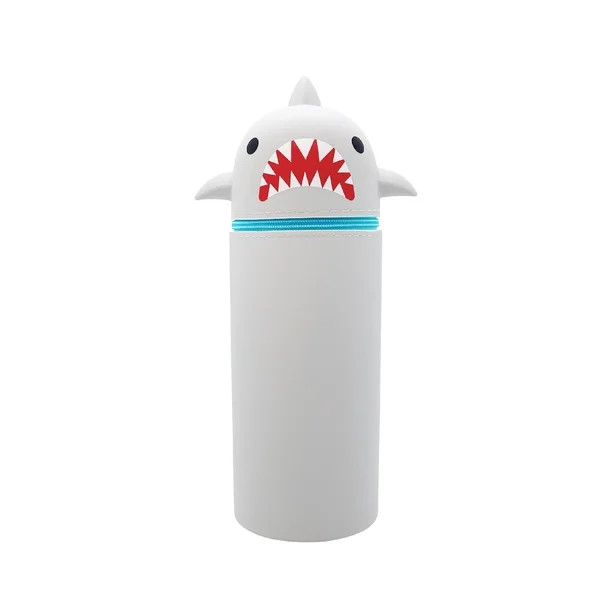 Pen+Gear Silicone Standing Pencil Pouch, Shark Pttern, Gray Color | Walmart (US)