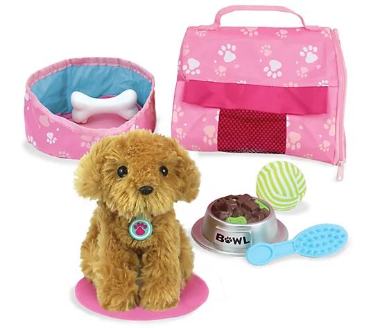 Sophia's by Teamson Kids 18" Doll Puppy Dog &Carrier Set - QVC.com | QVC