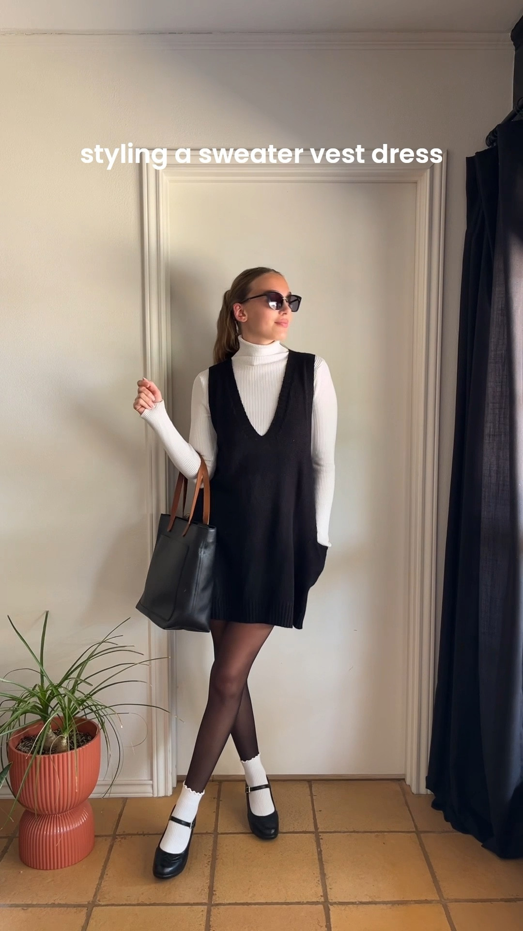 One of my favorite little dresses to wear in the fall! 🖤 So cute paired with a turtleneck, tights and some mary janes, heeled loafers or boots. 

Dress has some stretch, pockets and is so comfortable and roomy!

I’m 5’7” wearing Smalls

#sweatervest #sweaterdress #falldress #minidress #falloutfits #falloutfitinspon

Sweater vest dress outfit, fall dress outfits, sweater dresses, v neck sweater dress, fall outfit inspo 

#LTKStyleTip #LTKFindsUnder50 #LTKSeasonal