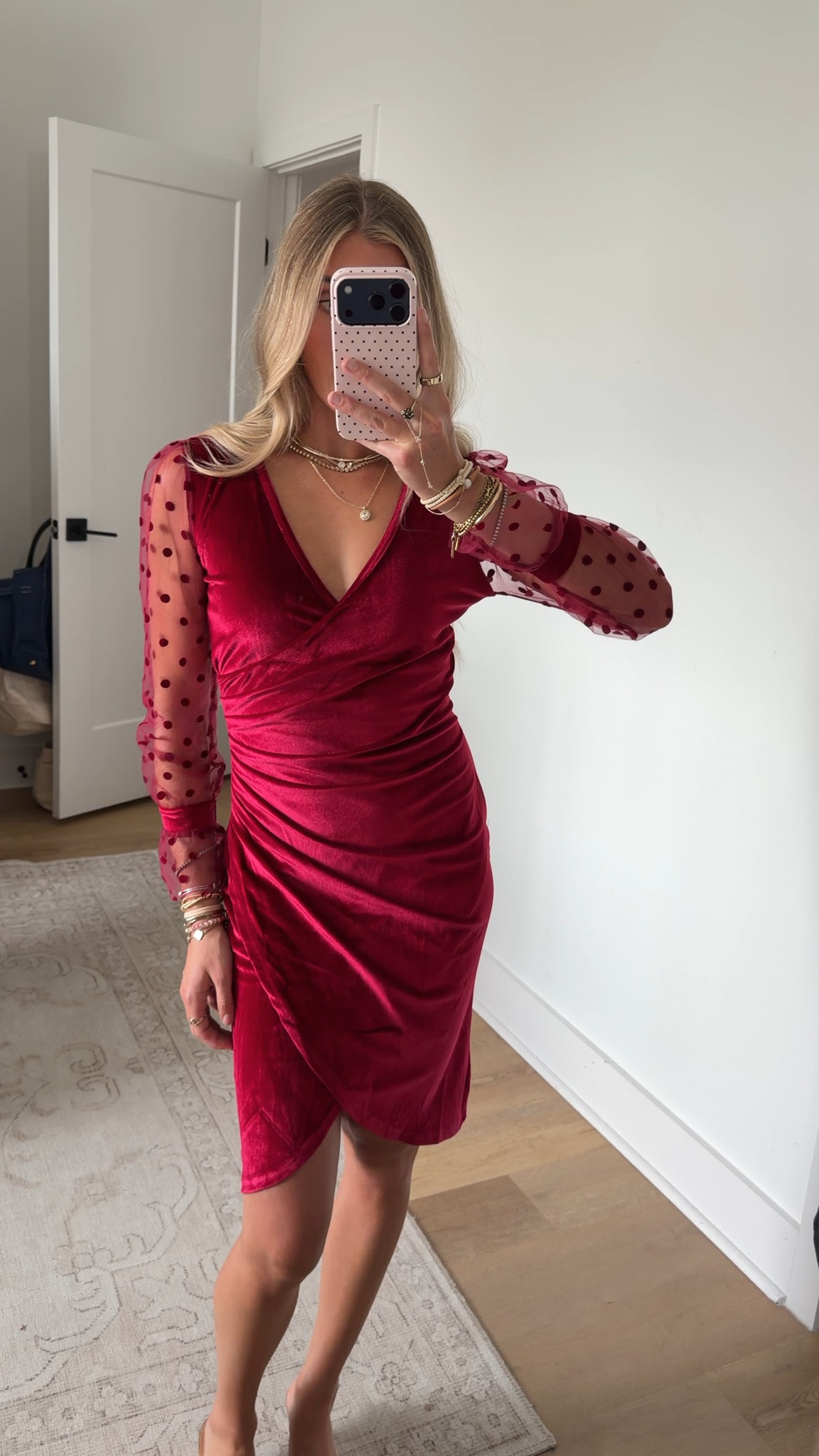 Amazon size small IHOT Women's Sexy V Neck Long Sheer Sleeve Velvet Faux Wrap Ruched Sheath Bodycon Cocktail Party Dress

#LTKWedding #LTKSaleAlert #LTKootd