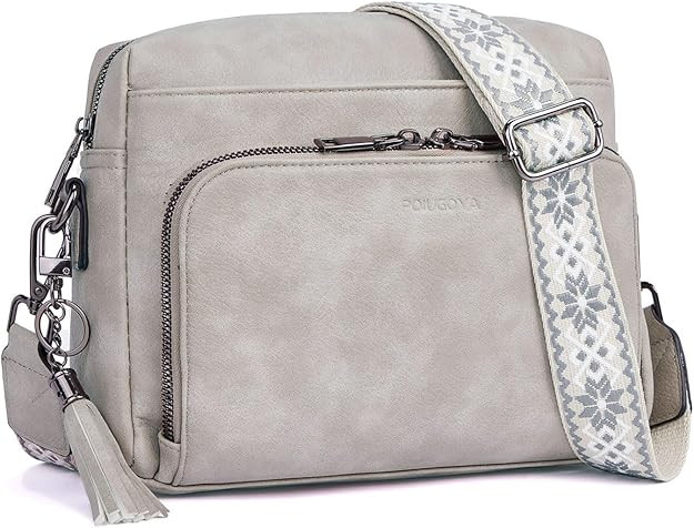 POIUGOYA Crossbody Purses for Women Trendy,Vegan Leather Medium Crossbody Bag,Women's Crossbody T... | Amazon (US)