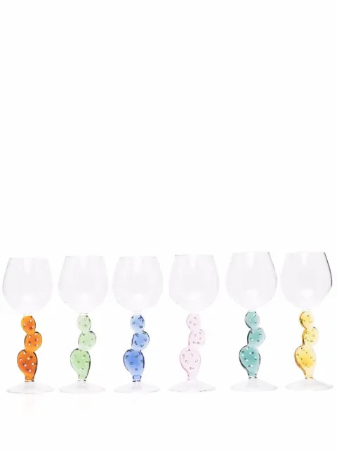 Ichendorf Milano Desert Plant Cactus Wine Glasses (set Of 6) - Farfetch | Farfetch Global