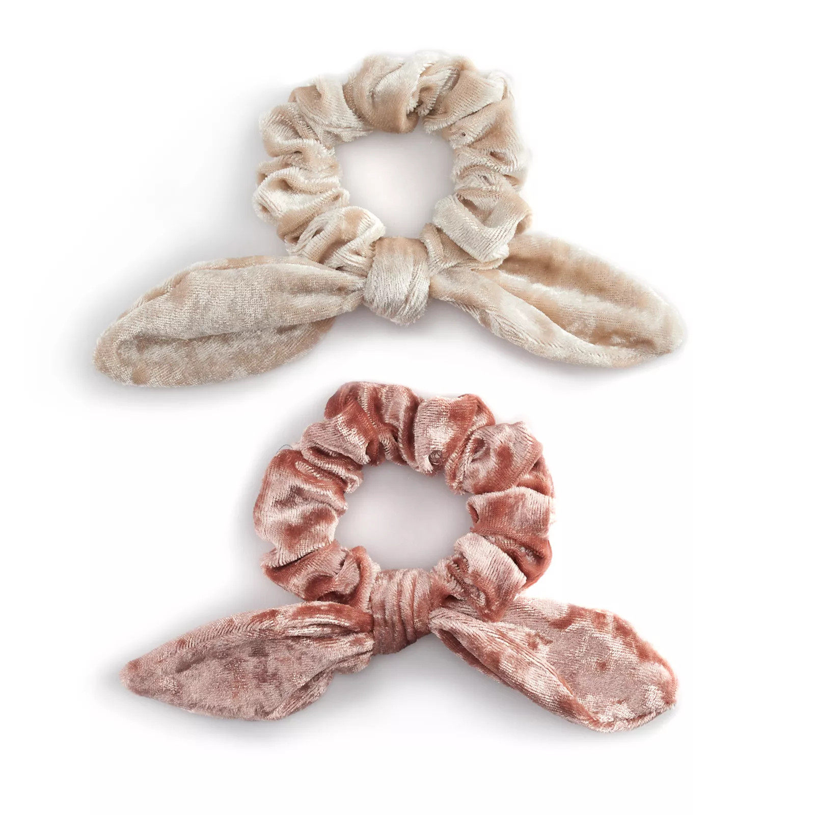 Women's Velvet Bow Scrunchies (2 Pack), Pink | Kohl's