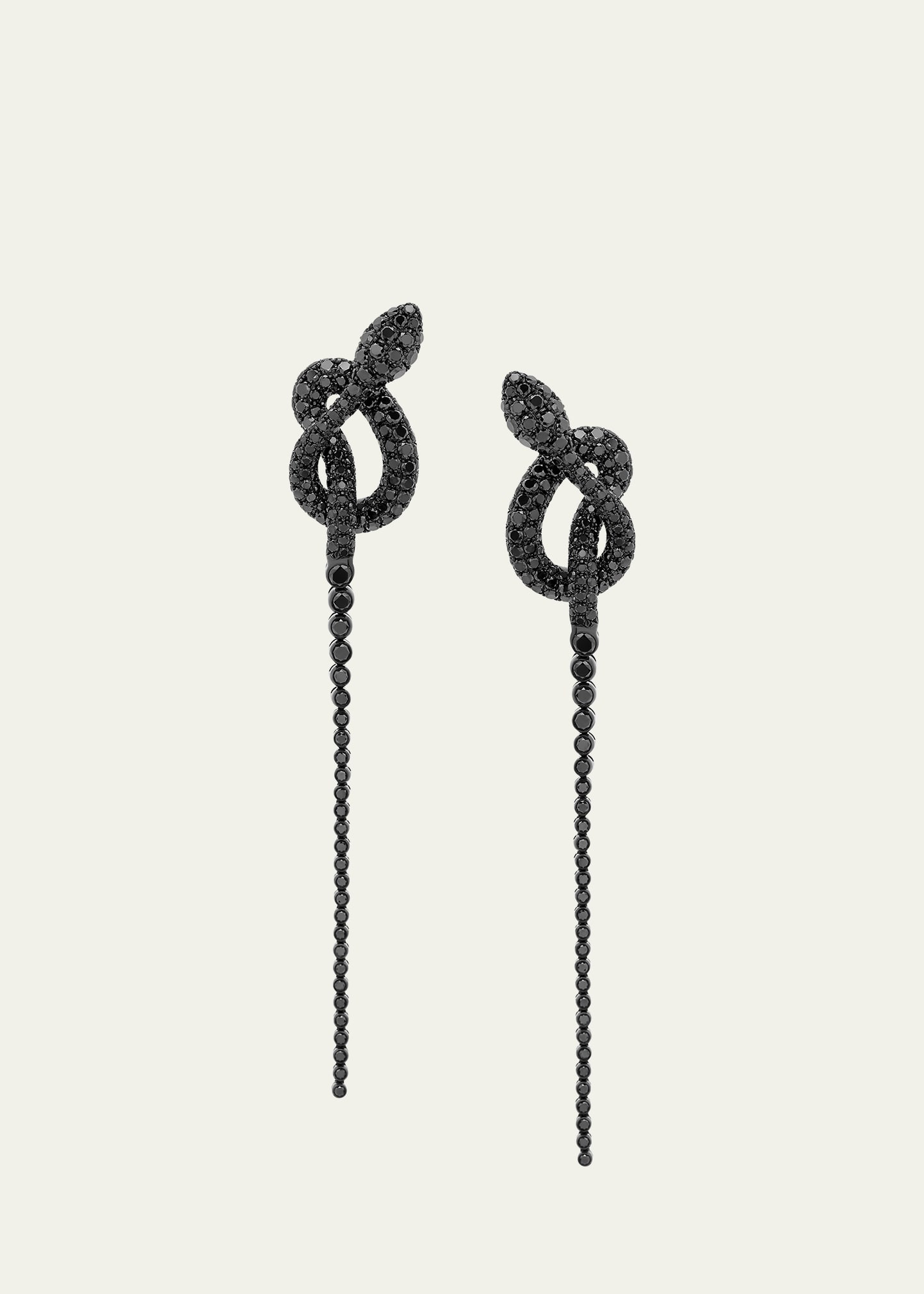 Stefere White Gold Black Diamond Earrings from The Snake Collection | Bergdorf Goodman