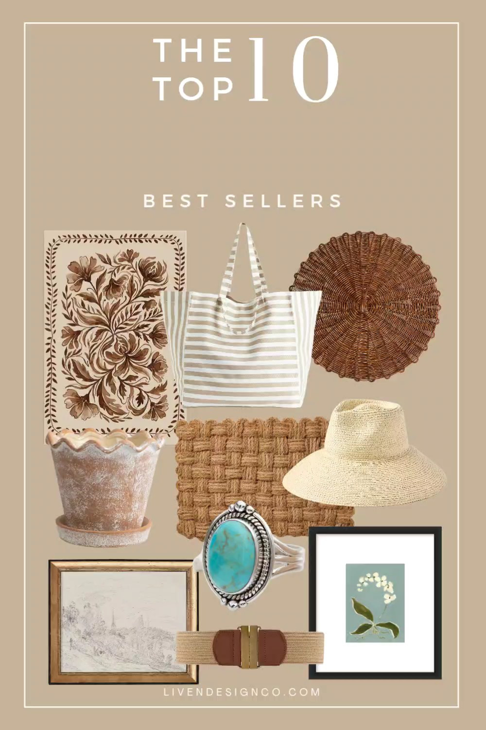 Last week bestselling items. Home decor. Style. Flower pot. Walmart home. Woven placemats. Woven doormat. Beach bag. Canvas tote. Straw hat. Wall art. Art print. Landscape sketch. Woven stretch belt. Turquoise ring. 

#LTKHome #LTKSaleAlert #LTKSeasonal