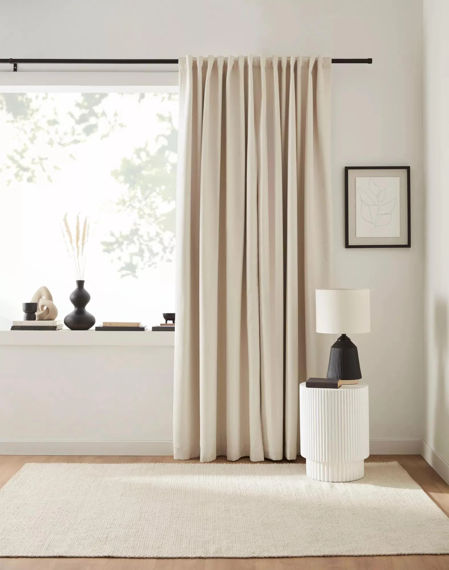 Bryce Blackout Curtain Light Beige Bouclair | Bouclair