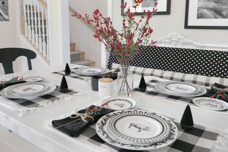 Black & White dining table & decor for your holiday design🎄

#LTKHoliday #LTKhome #LTKSeasonal