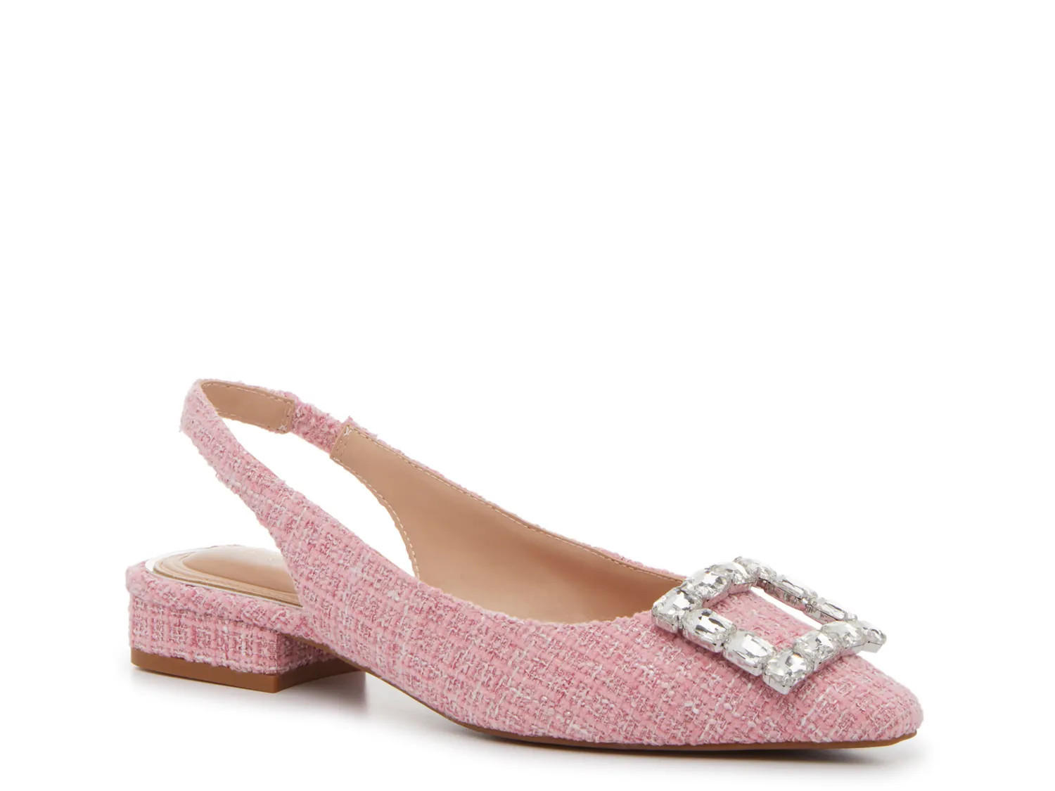 Kelly & Katie Sloannes Flat | Women's | Pink Tweed | Size 8.5 | Flats | Slingback | DSW