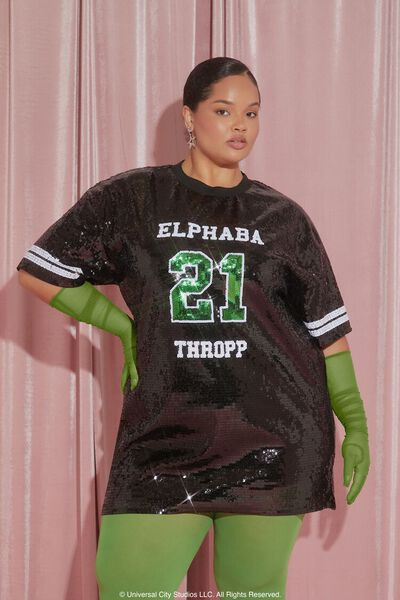 Plus Size Wicked Elphaba Mini Jersey Dress | Forever 21