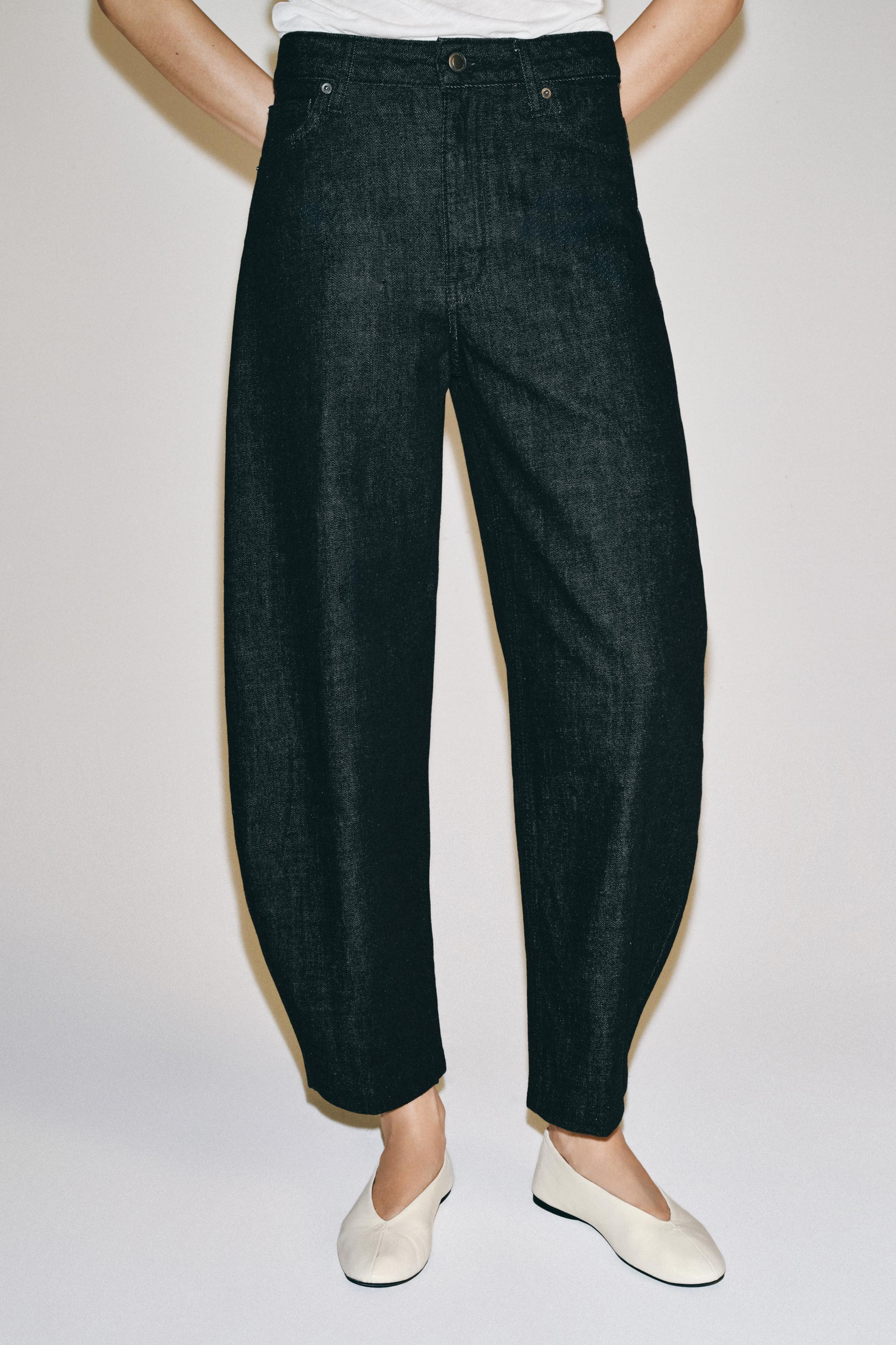 ZW COLLECTION HIGH-WAIST TAPERED JEANS | Zara UK