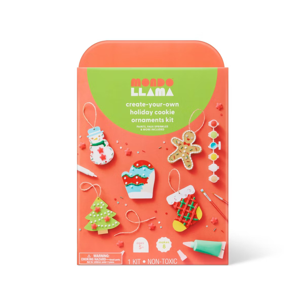 8ct Christmas Craft Whipped Paint Ornaments Activity Kit - Mondo Llama™ | Target