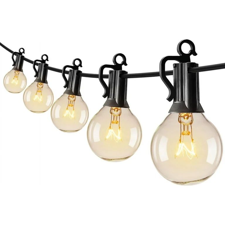 Brightown Outdoor String Lights - 100 Ft Waterproof Globe Patio Lights with 50 G40 Bulbs, UL List... | Walmart (US)