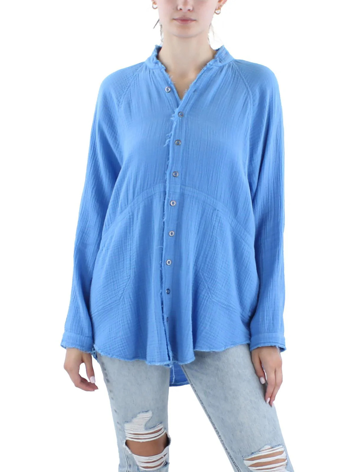 Daydream Womens Cotton Long Sleeve Button-Down Top | Shop Simon