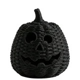 XHKUYI Halloween Hand-Woven Pumpkin Decorations 10 inch, Happy Haunting Seagrass Plastic Pumpkin ... | Walmart (US)