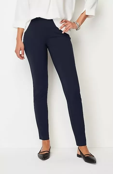 J.jill Wearever Smooth-fit Slim-leg Pants In Navy Blue