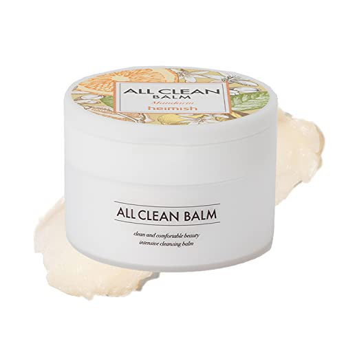 HEIMISH All Clean Balm Mandarin 4.0fl.oz/120ml - Cleansing Balm, Waterproof Makeup Remover, Face Cleanser, Oil Based Cleanser, Korean Skincare with Natural Aroma Oil, Vegan, For All Skin Types | Amazon (US)