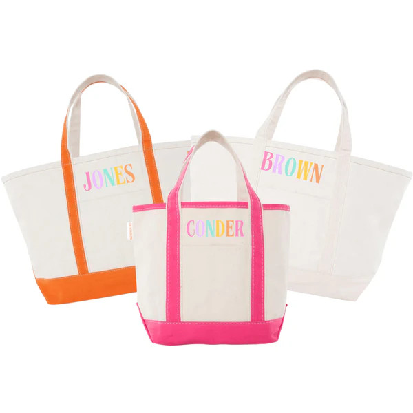 Embroidered Teacher Canvas Tote | Sprinkled With Pink