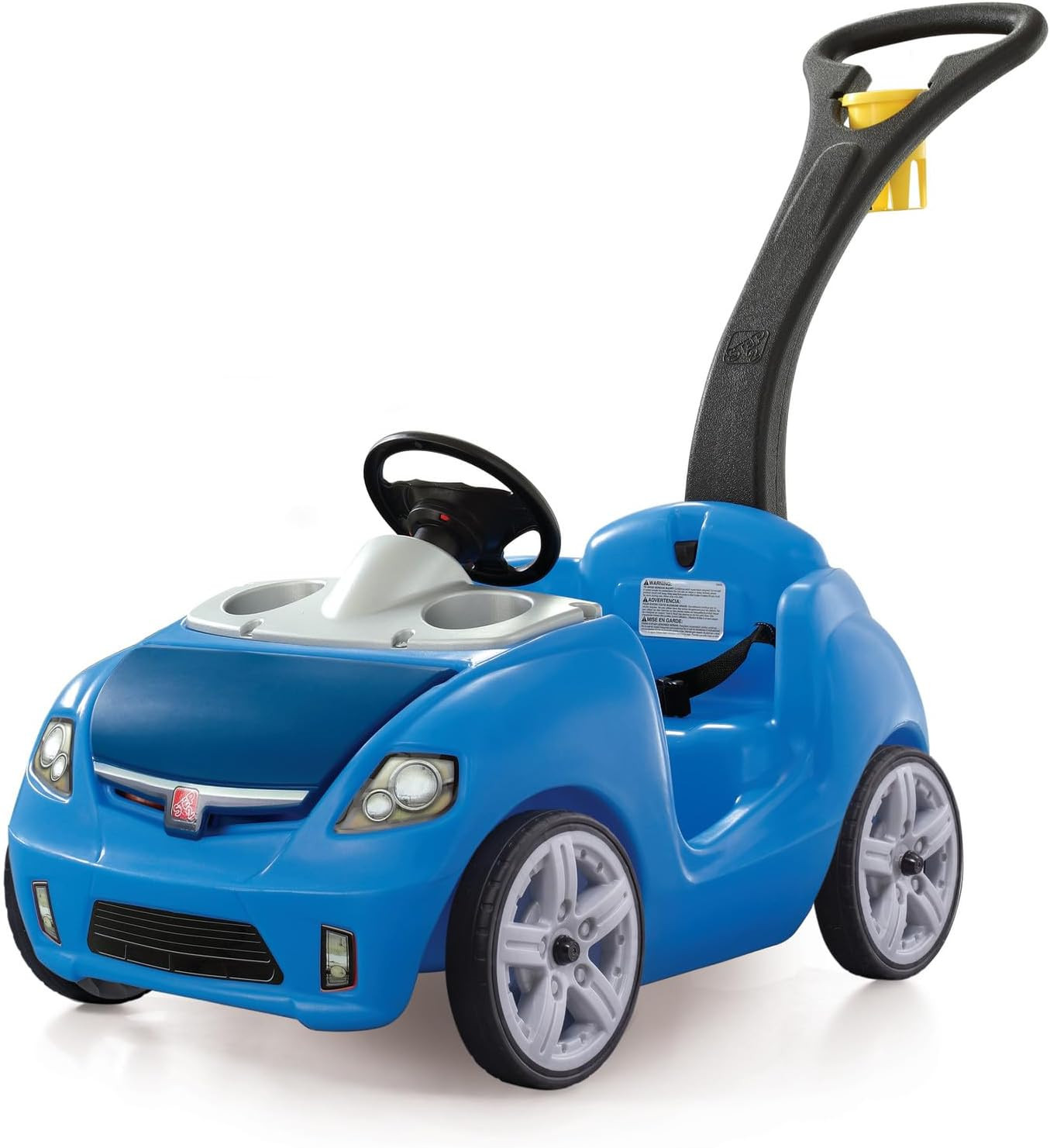 Step2 Whisper Ride II Kids Push Car, Ride-On Car with Seat Belt and Horn, Quick Fold Handle, Stroller Alternative, Toddlers and Preschoolers Ages 18+ Months, Blue | Amazon (US)