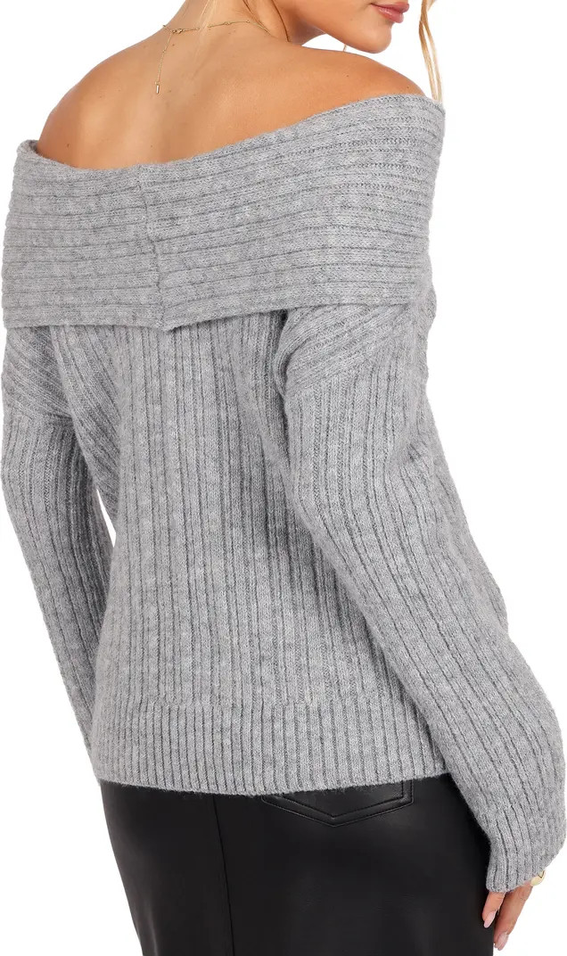 Kenny Off the Shoulder Rib Sweater | Nordstrom