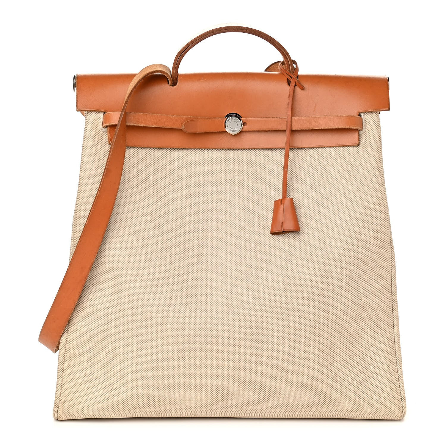 HERMES Vache Hunter Criss Viking Herbag a Dos Retourne Backpack Ecru Beige Naturel | FASHIONPHILE | Fashionphile