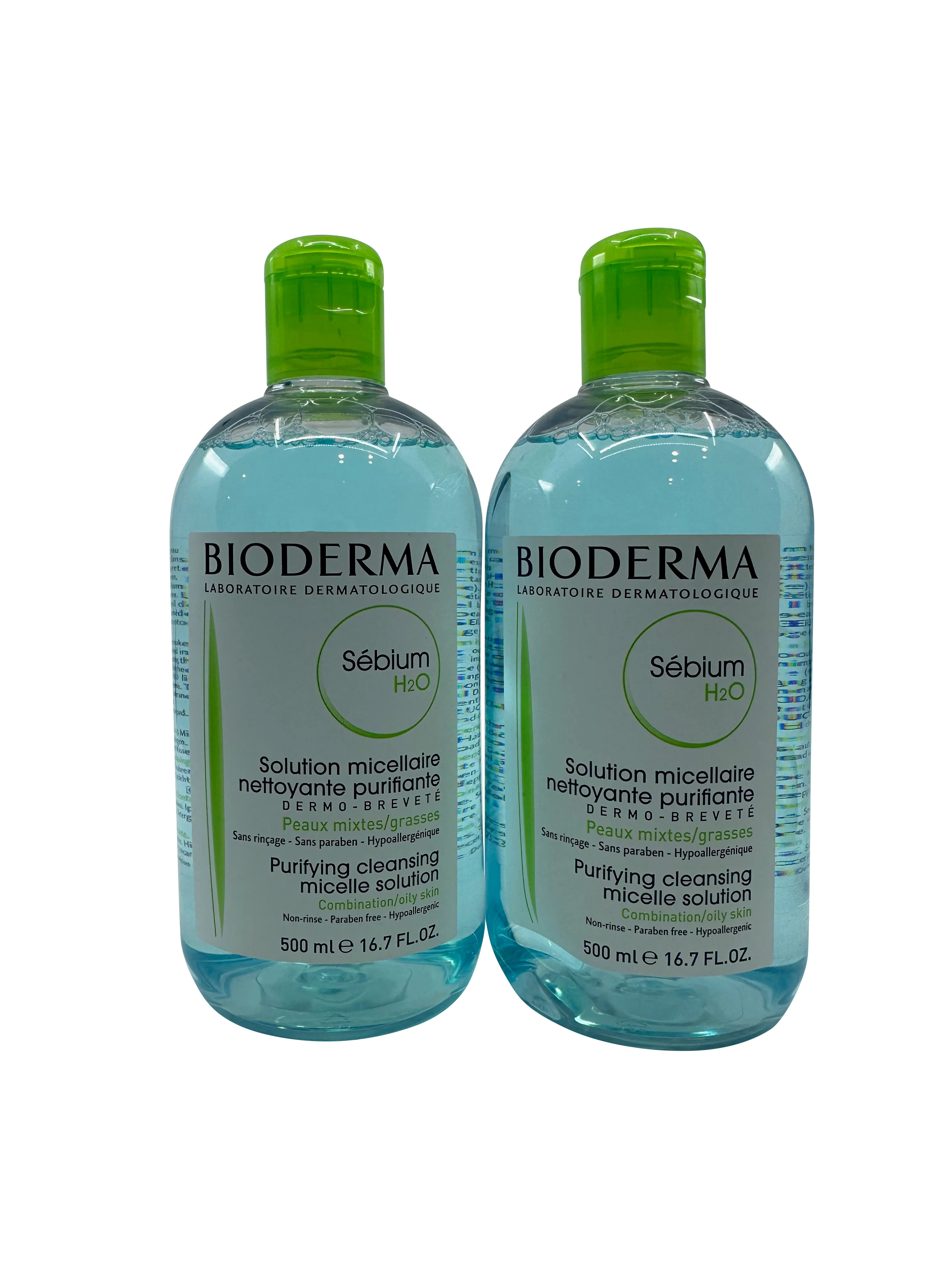 Bioderma Sebium H2O Purifying Micellar Solution Combo & Oily 16.7 OZ Set of 2 | Shop Simon
