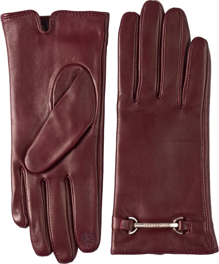 Logo Buckle Leather Gloves | Nordstrom Rack