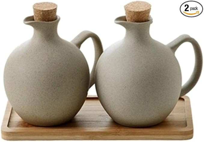 Oil Vinegar Dispenser Set, Oil Bottles for Kitchen, Oil Dispenser Set, Oil jars with spout for ki... | Amazon (US)