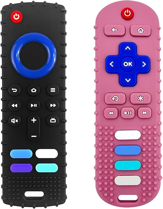 2-Pack Silicone Baby Teething Toys, Fire TV Remote Teethers for 6-12-18 Months Infant, Fire Remot... | Amazon (US)