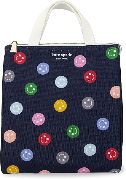 kate spade new york Cute Lunch Bag for Women, Large Capacity Adult Lunch Box with Silver Thermal ... | Amazon (US)