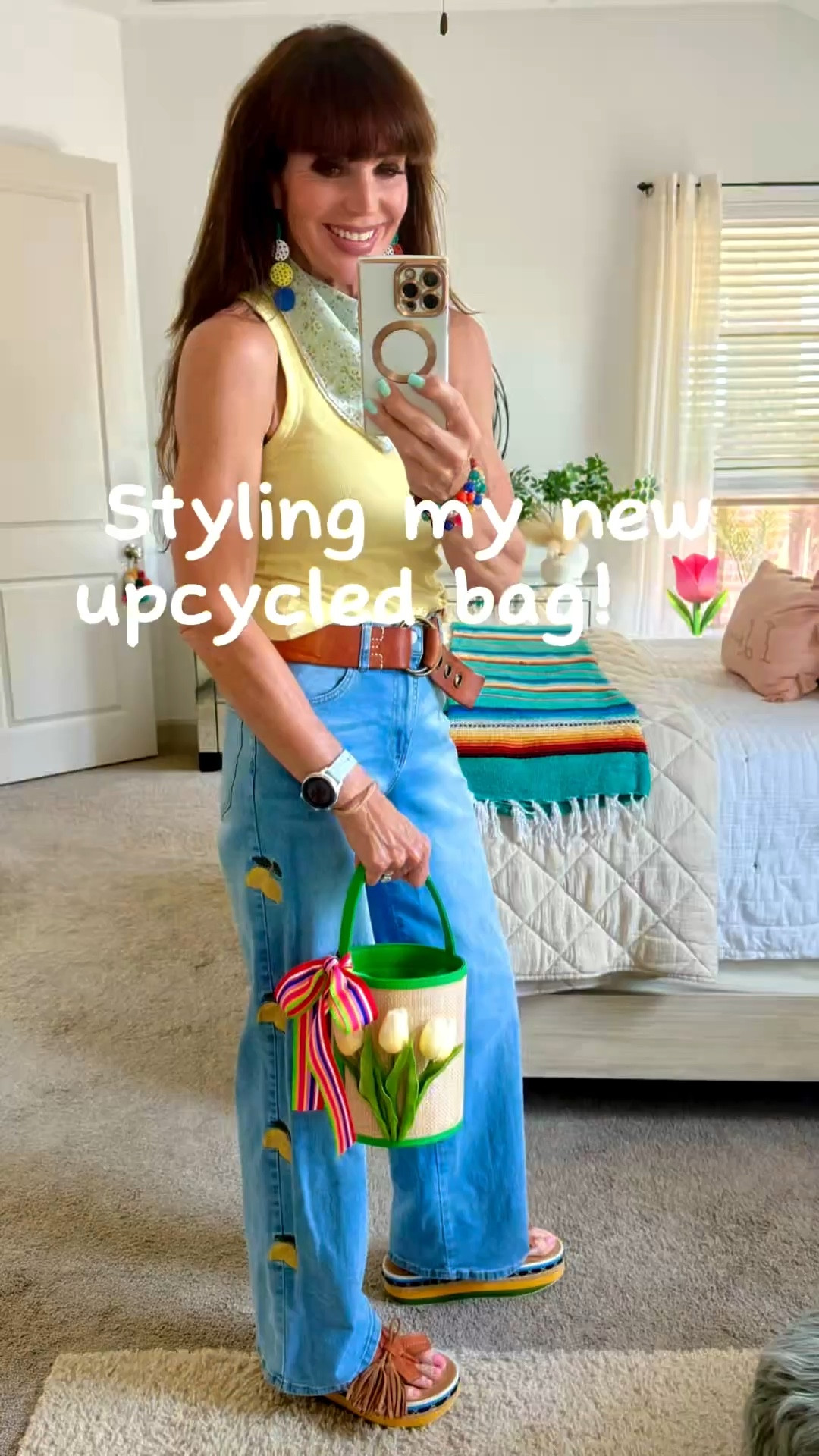 Upcycled this green bag with yellow tulips to match my lemon jeans 🍋🌷
Full tutorial is already on my page if you want to try it!

#LTKU #LTKOver40 #LTKSeasonal
