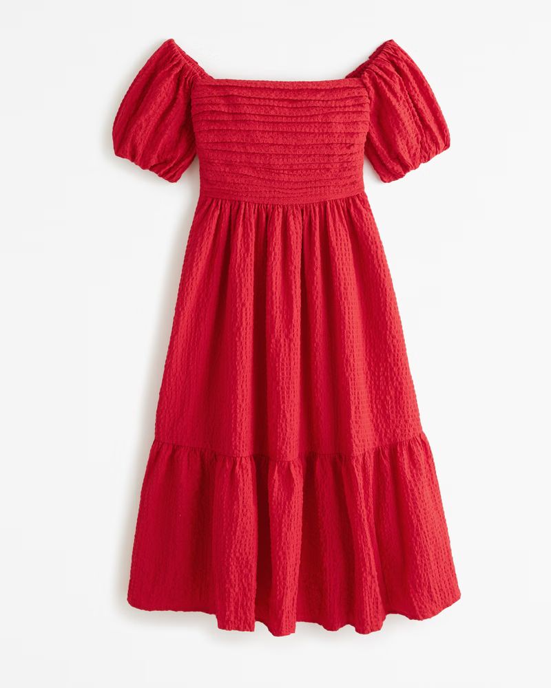Online ExclusiveEmerson Off-The-Shoulder Midi Dress | Abercrombie & Fitch (US)