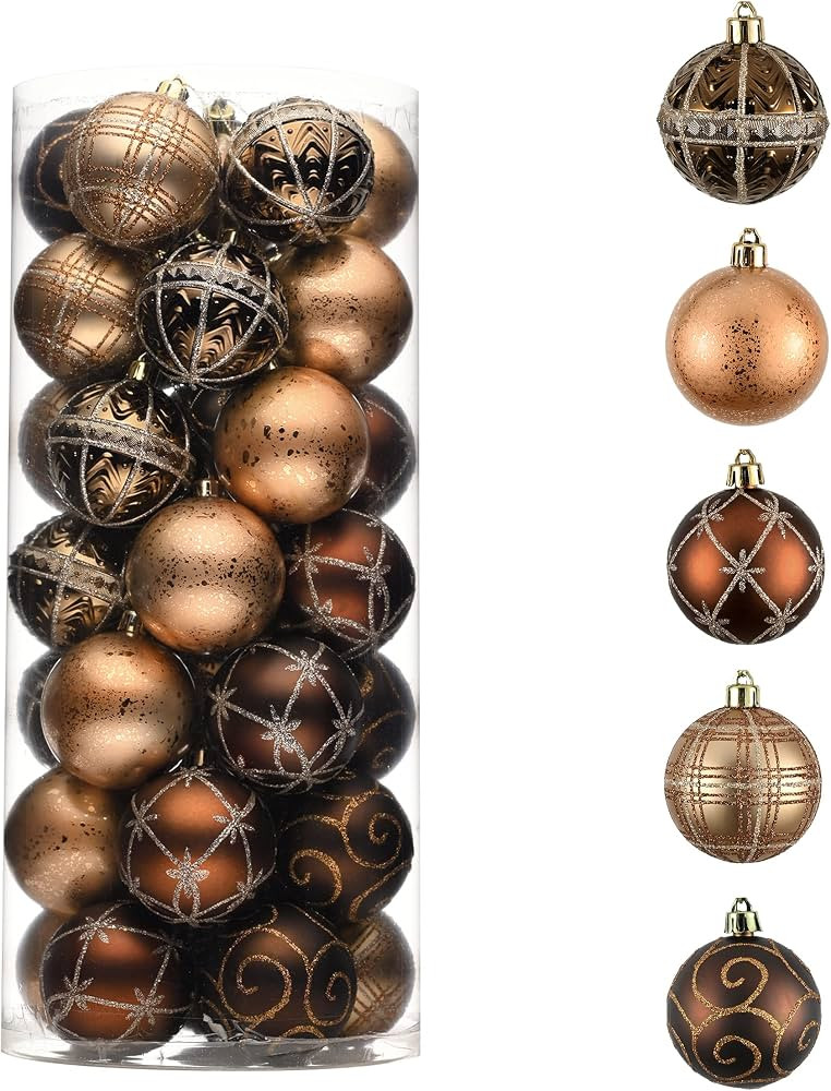 Valery Madelyn Ornaments for Christmas Trees, 35ct Bronze Copper and Gold Shatterproof Christmas ... | Amazon (CA)