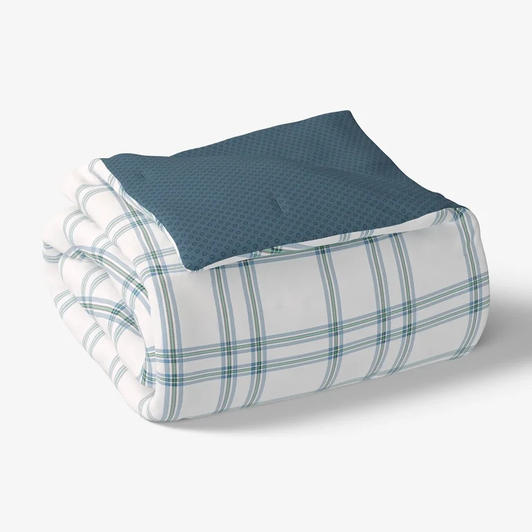 Mainstays Kids Plaid Reversible Comforter Set with Sheets, Twin, 5 Pieces - Walmart.com | Walmart (US)