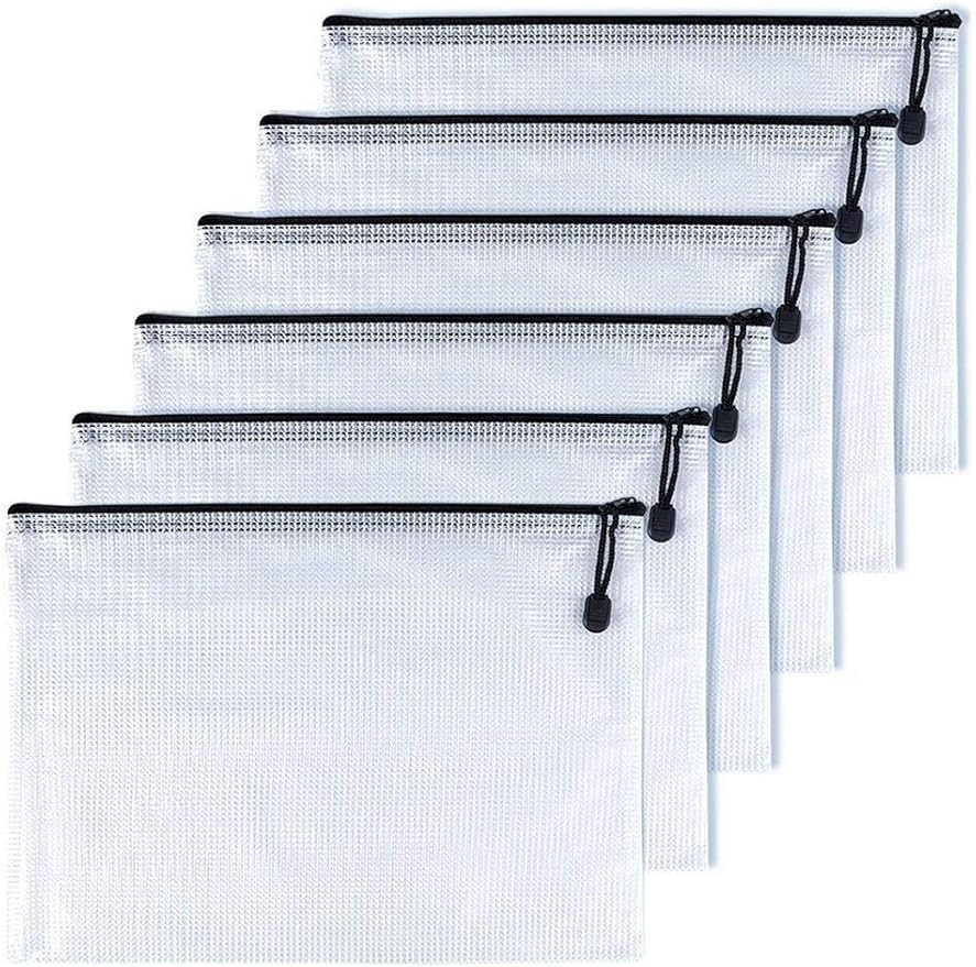 OAIMYY B6-Waterproof Tear-Resistant Plastic Zipper Pen File Document Folders Pockets Travel Bags,... | Amazon (US)