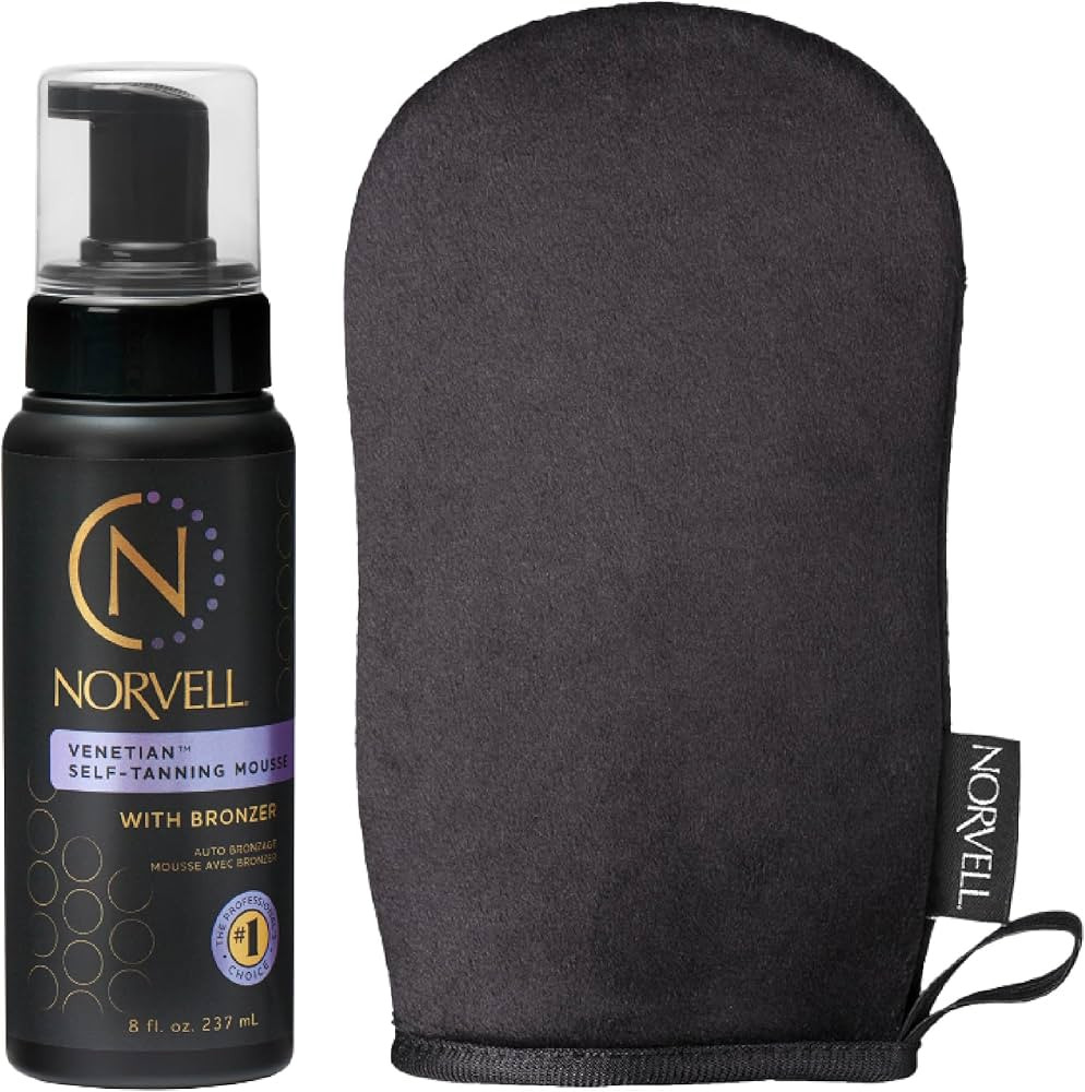 Norvell Sunless Self Tanning Bundle - Venetian Self Tanner Mousse with Bronzer, 8 Fl Oz + Streak-... | Amazon (US)