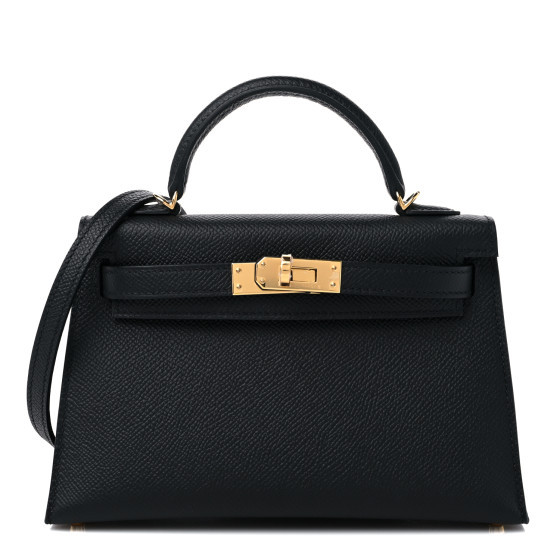 Epsom Mini Kelly Sellier 20 Black | FASHIONPHILE (US)