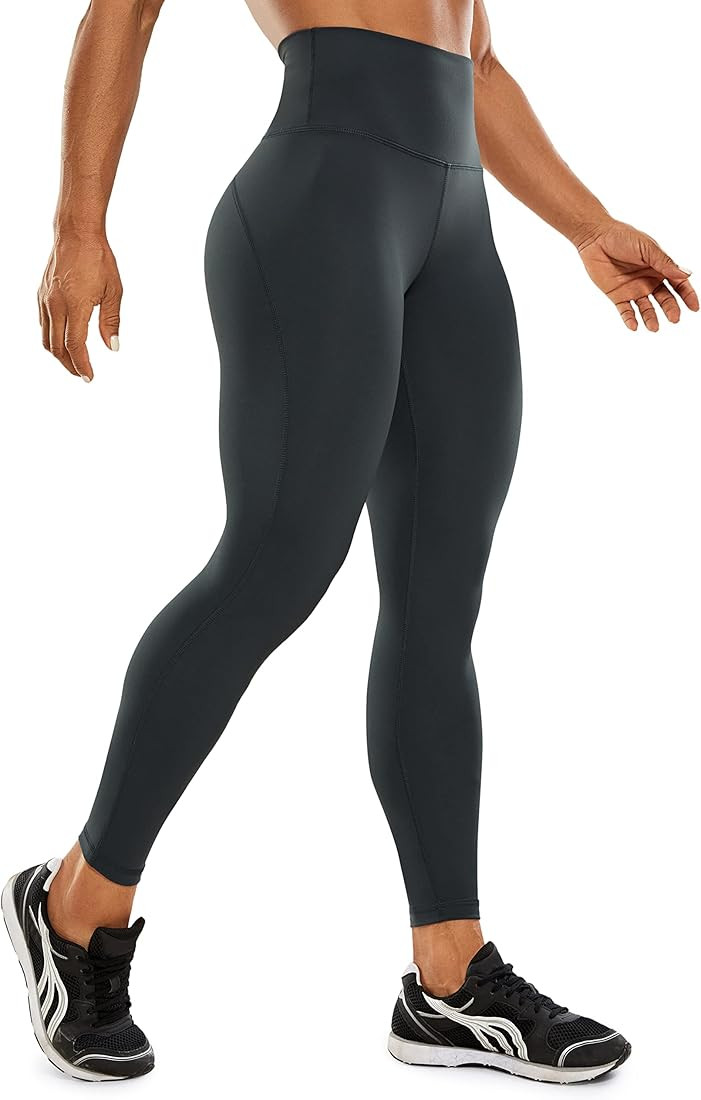 CRZ YOGA Ulti-Dry Workout Leggings for Women 25'' - High Waisted Yoga Pants 7/8 Athletic Running ... | Amazon (US)